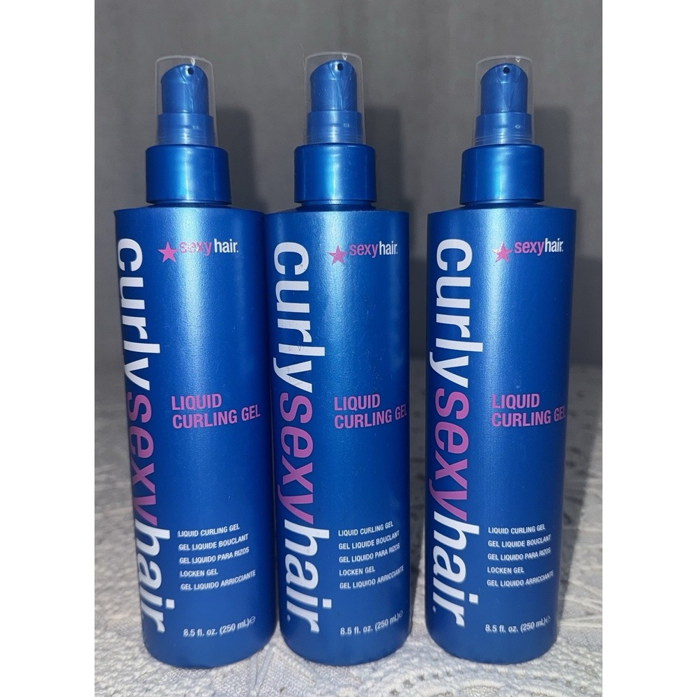 NEW Curly Sexy Hair Liquid Curling Gel 8.5 Fl Oz LOT  X 3